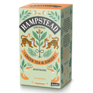 HAMPSTEAD TEA ORGANIC GREEN TEA & GINGER