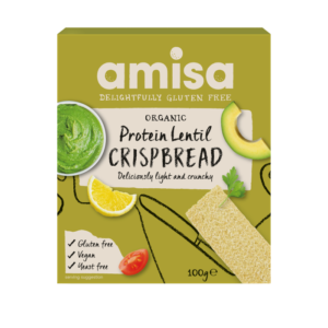 Amisa Organic Gluten Free Protein Lentil Crispbread