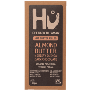 HU Organic Almond Butter + Crispy Quinoa Dark Choc Bar