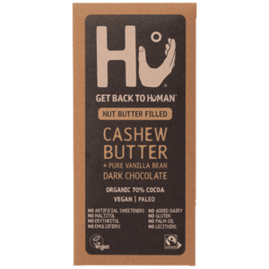 HU Organic Cashew Butter + Pure Vanilla Dark Choc Bar