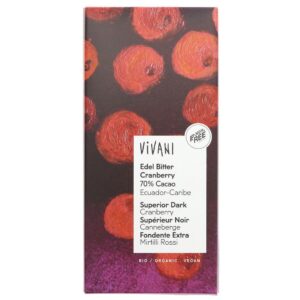 Vivani Organic Chocolate Dark Choc & Cranberry
