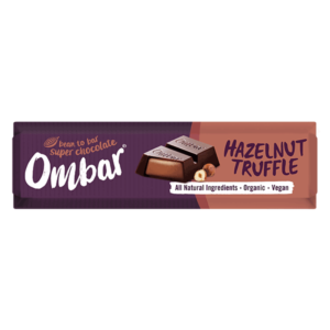 Ombar Organic Hazelnut Truffle Filled Chocolate bar