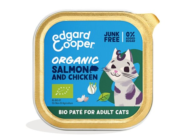Edgard & Cooper Organic Salmon and Chicken Pate for Adult Cats