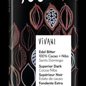 Vivani Dark 100+ Chocolate with Cocoa Nibs