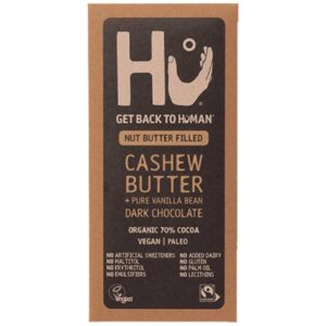 HU ORGANIC CASHEW BUTTER + PURE VANILLA DARK CHOC BAR