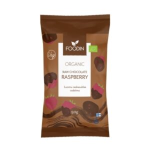 Foodin Organic Raw Chocolate Coated Raspberry