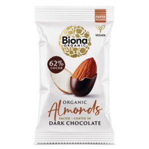 ORGANIC DARK CHOCOLATE ROASTED ALMONDS BIONA